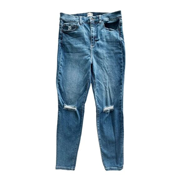 SNEAK PEEK Medium Wash High Rise, Distressed Denim - Picture 3 of 4